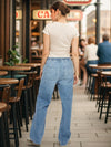 Drawstring Straight Jeans with Pockets