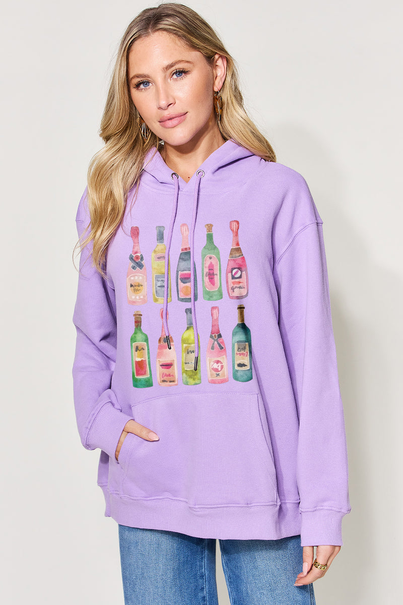 Simply Love Full Size Graphic Long Sleeve Drawstring Hoodie