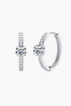 Carry Your Love 1 Carat Moissanite Platinum-Plated Earrings