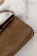 Suede PU Leather Strap Shoulder Bag