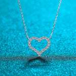 Moissanite 925 Sterling Silver Heart Shape Necklace