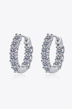 1.8 Carat Moissanite Hoop Earrings