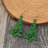 Christmas Tree Wooden Earrings