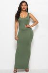 Scoop Neck Wide Strap Maxi Dress