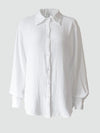 Textured Collared Neck Long Sleeve Shirt