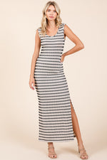 Mittoshop Striped Scoop Neck Sleeveless Maxi Dress