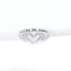 Hand Heart Shape 925 Sterling Silver Open Ring