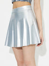 Ruched Mini Skirt with Zipper