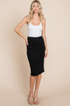 BOMBOM Elastic Waist Pencil Skirt