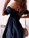 Full Size Ruffled Off-Shoulder Short Sleeve Dress