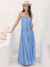 Frill Scoop Neck Maxi Cami Dress