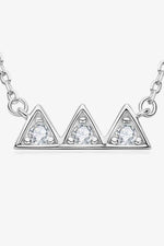 Moissanite Triangle Platinum-Plated Necklace