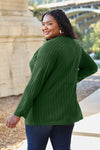 Basic Bae Full Size Ribbed Round Neck Long Sleeve Knit Top