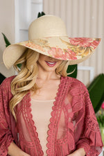 Justin Taylor Floral Bow Detail Sunhat