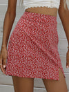 Ditsy Floral Slit Mini Skirt
