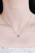 1 Carat Moissanite 925 Sterling Silver Chain Necklace - Boutique Darling