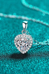 1 Carat Moissanite Heart Pendant Chain Necklace - Boutique Darling