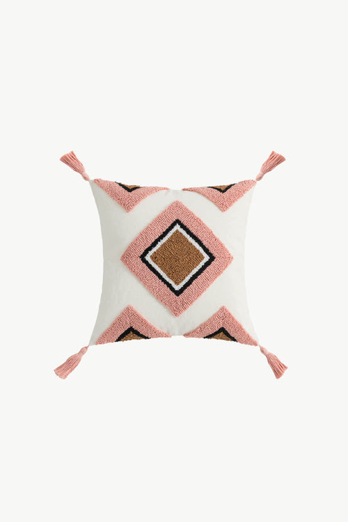 4 Picks Geometric Graphic Tassel Pillow Cover