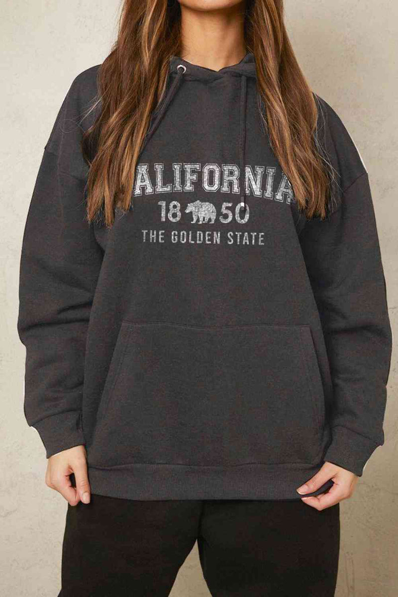 Simply Love Simply Love Full Size CALIFORNIA 1850 THE GOLDEN STATE Graphic Hoodie