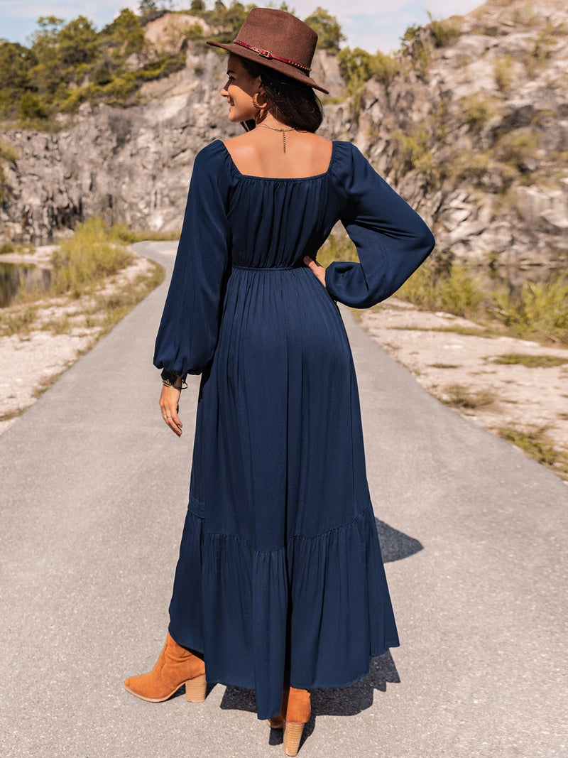 lace trim maxi dress Wendy Lace Trim Maxi Dress