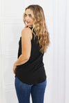 BOMBOM One Wish Ribbed Knit Top in Black