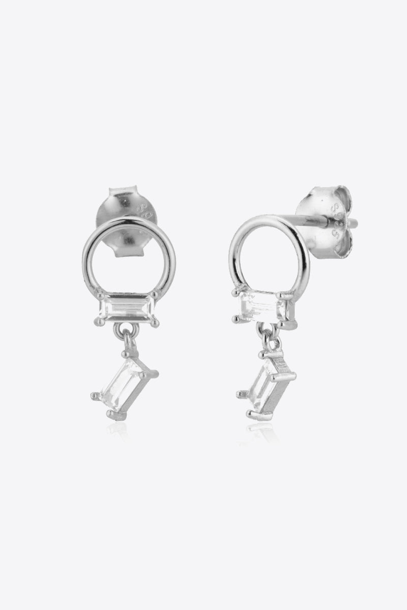 Zircon 925 Sterling Silver Drop Earrings
