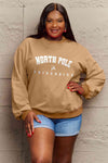 Simply Love Full Size NORTH POLE UNIVERSITY Graphic Sweatshirt