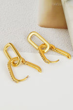 Cubic Zirconia Link Earrings