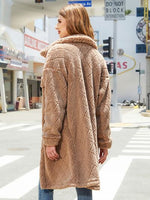 Texture Button Up Dropped Shoulder Coat