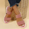 Rubber Open Toe Low Heel Sandals-Pre Order
