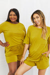 Zenana In The Moment Full Size Lounge Set in Olive Mustard