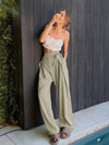 Tied High Waist Wide Leg Pants