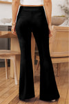 Front Slit Flare Leg Pants