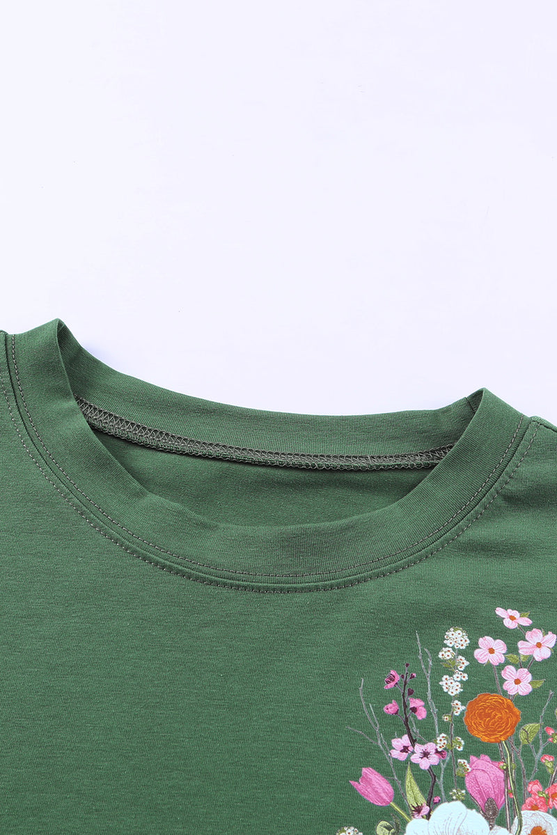 Graphic Round Neck Pocket Tee