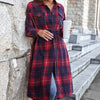 Double Take Plaid Belted Button Down Longline Shirt Jacket