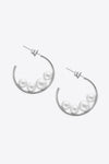 Can't Stop Your Shine Pearl C-Hoop Earrings