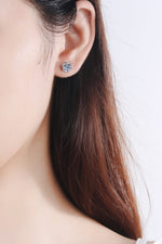 925 Sterling Silver 6-Prong 2 Carat Moissanite Stud Earrings