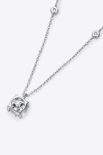 2 Carat Moissanite 4-Prong 925 Sterling Silver Necklace