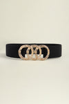 Zinc Alloy Buckle Elastic Wide Belt