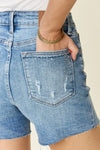 Judy Blue Full Size High Waist Rhinestone Decor Denim Shorts