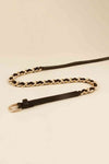 PU Chain Skinny Belt