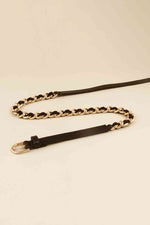 PU Chain Skinny Belt