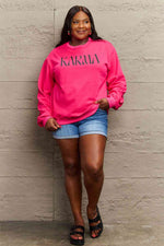 Simply Love Full Size KARMA Graphic Sweatshirt