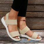 Rubber Open Toe Low Heel Sandals-Pre Order