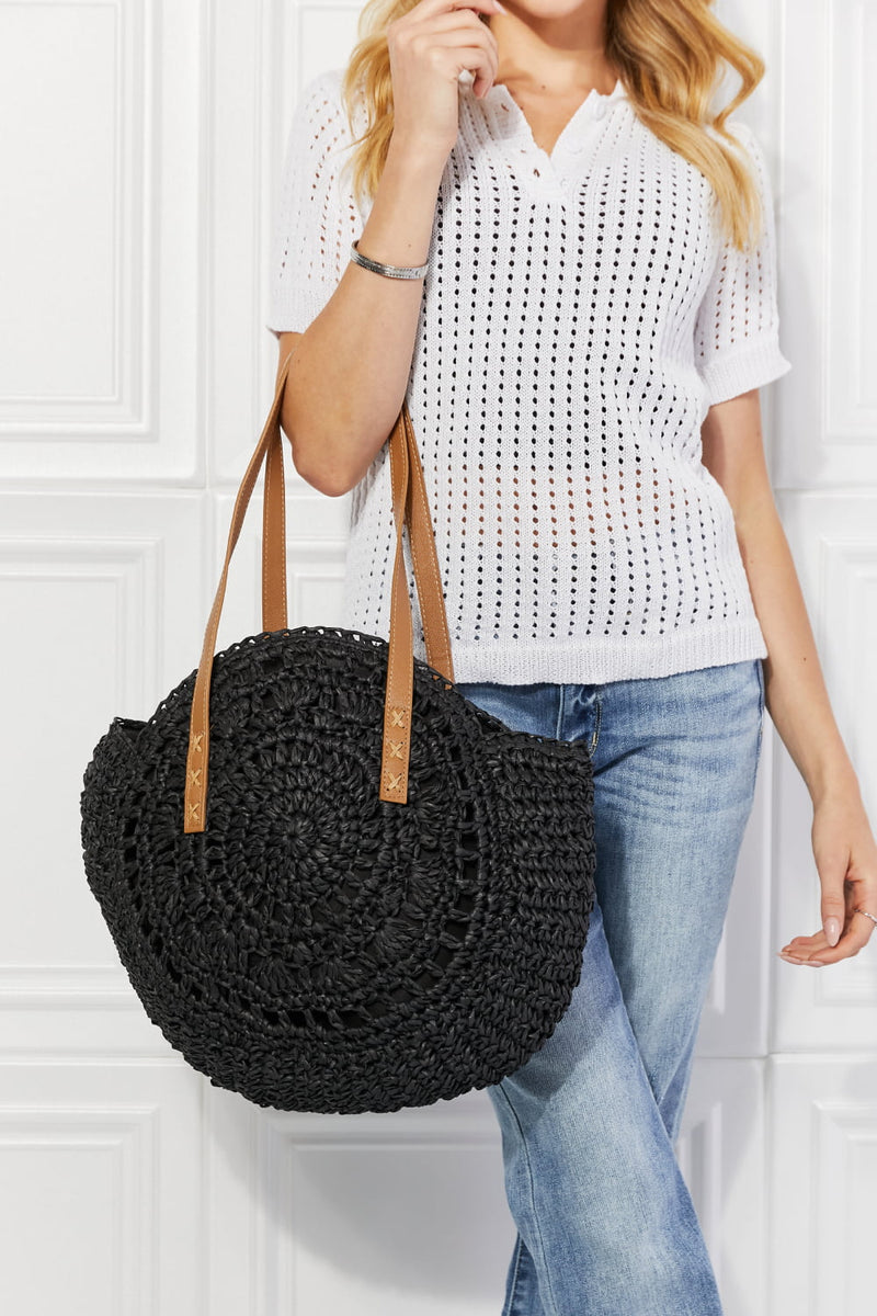 Justin Taylor C'est La Vie Crochet Handbag in Black