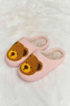 Melody Teddy Bear Print Plush Slide Slippers