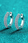 925 Sterling Silver Moissanite Huggie Earrings