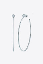 925 Sterling Silver Moissanite Hoop Earrings