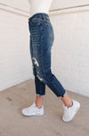 Mid-Rise Thermal Boyfriend Jeans