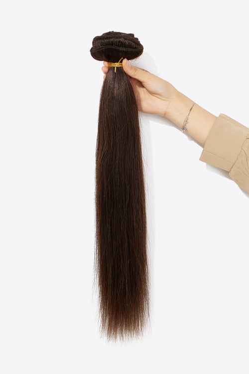 18" 160g #2 Straight Clip-in Hair Extensions Human Hair